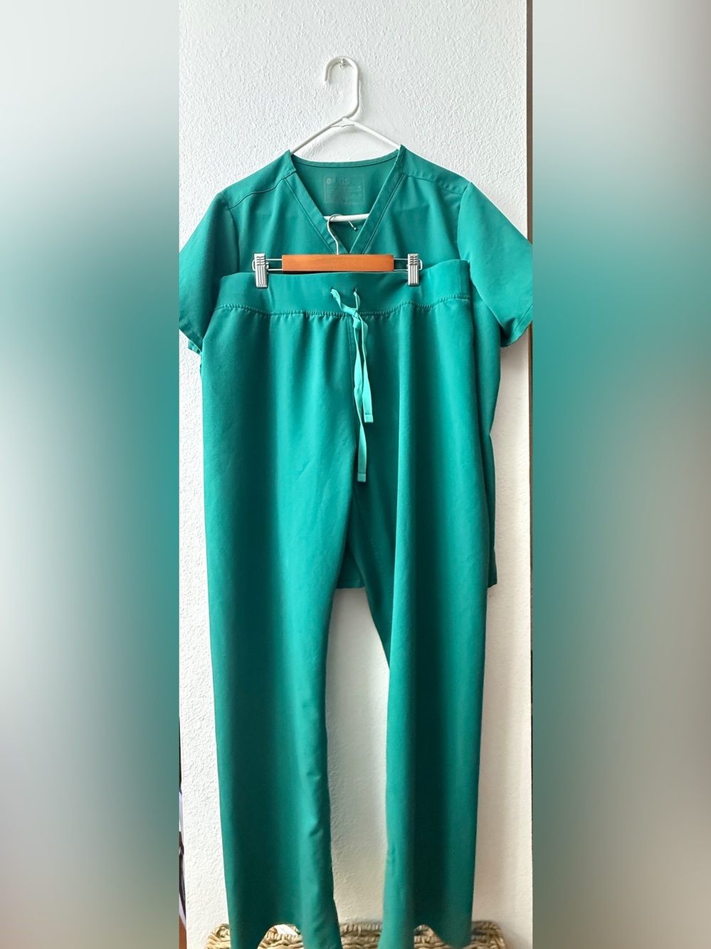 Figs hunter green scrubs set